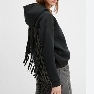 Levi's Black Fringe Hoodie